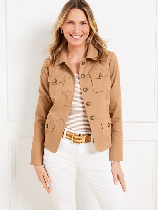 Talbots Jackets & Blazers - NWT Talbots Twill Jacket in Camel Brown, Size 16
